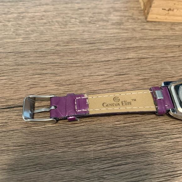 Geneva Elite Rhinestone Purple Watch - Picture 4 of 6